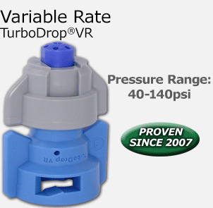 Variable Rate TurboDrop®VR - Pressure Range: 40-140psi